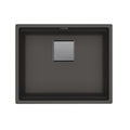 FRANKE PKG11020SLG Peak 22.1-in. x 18.1-in. Granite Undermount Single Bowl Kitchen Sink in Slate Grey