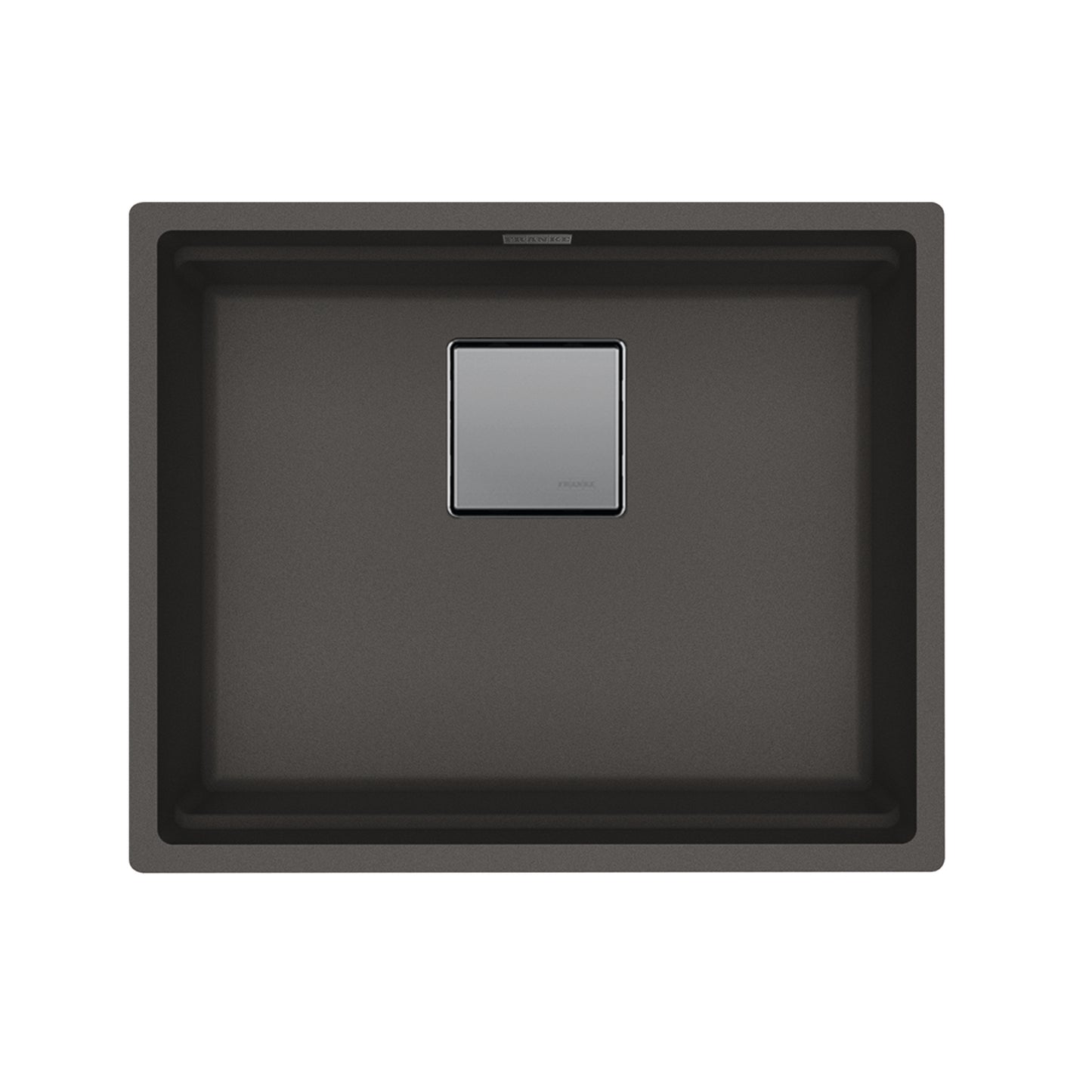FRANKE PKG11020SLG Peak 22.1-in. x 18.1-in. Granite Undermount Single Bowl Kitchen Sink in Slate Grey