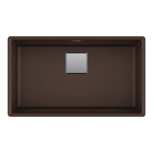 FRANKE PKG11031MOC Peak 32.0-in. x 18.8-in. Mocha Granite Undermount Single Bowl Kitchen Sink - PKG11031MOC In Mocha