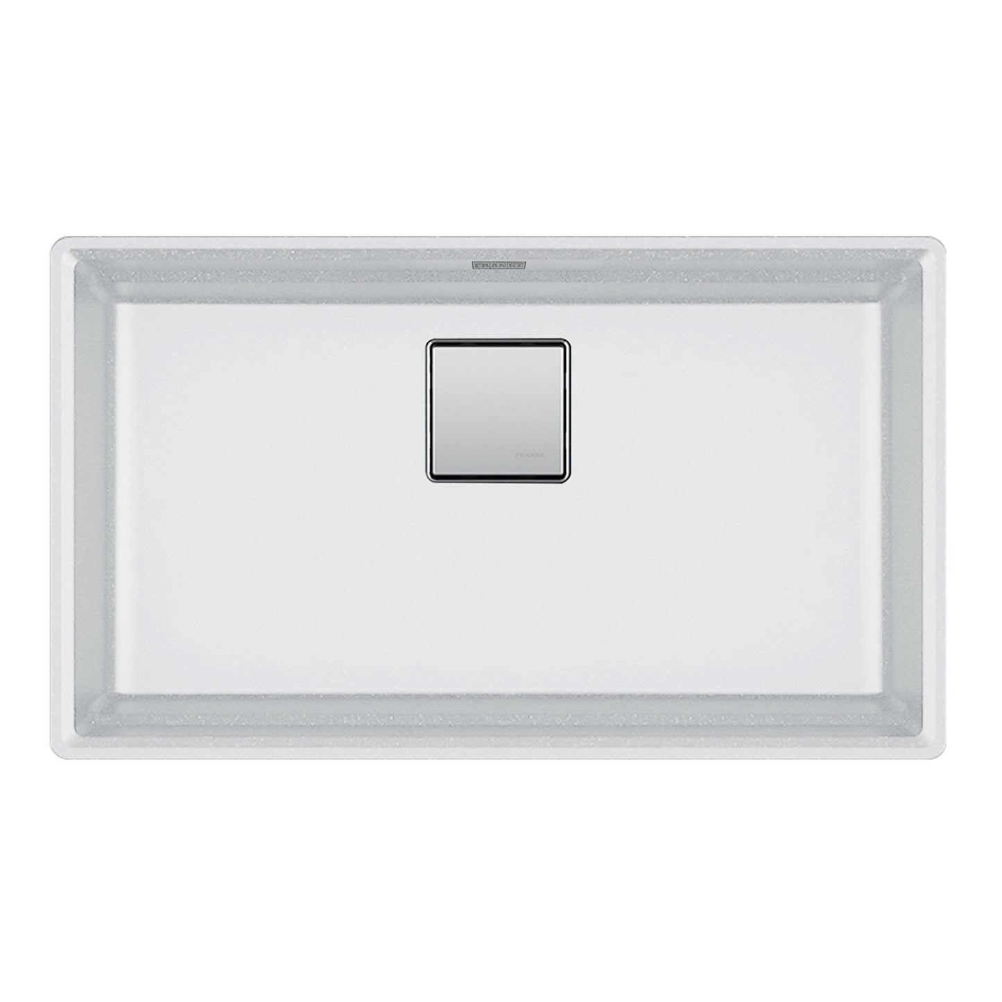 FRANKE PKG11031PWT Peak 32.0-in. x 18.8-in. Polar White Granite Undermount Single Bowl  Kitchen Sink - PKG11031PWT In Polar White