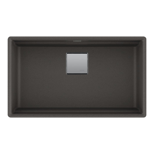 FRANKE PKG11031SLG Peak 32.0-in. x 18.8-in. Granite Undermount Single Bowl Kitchen Sink in Slate Grey