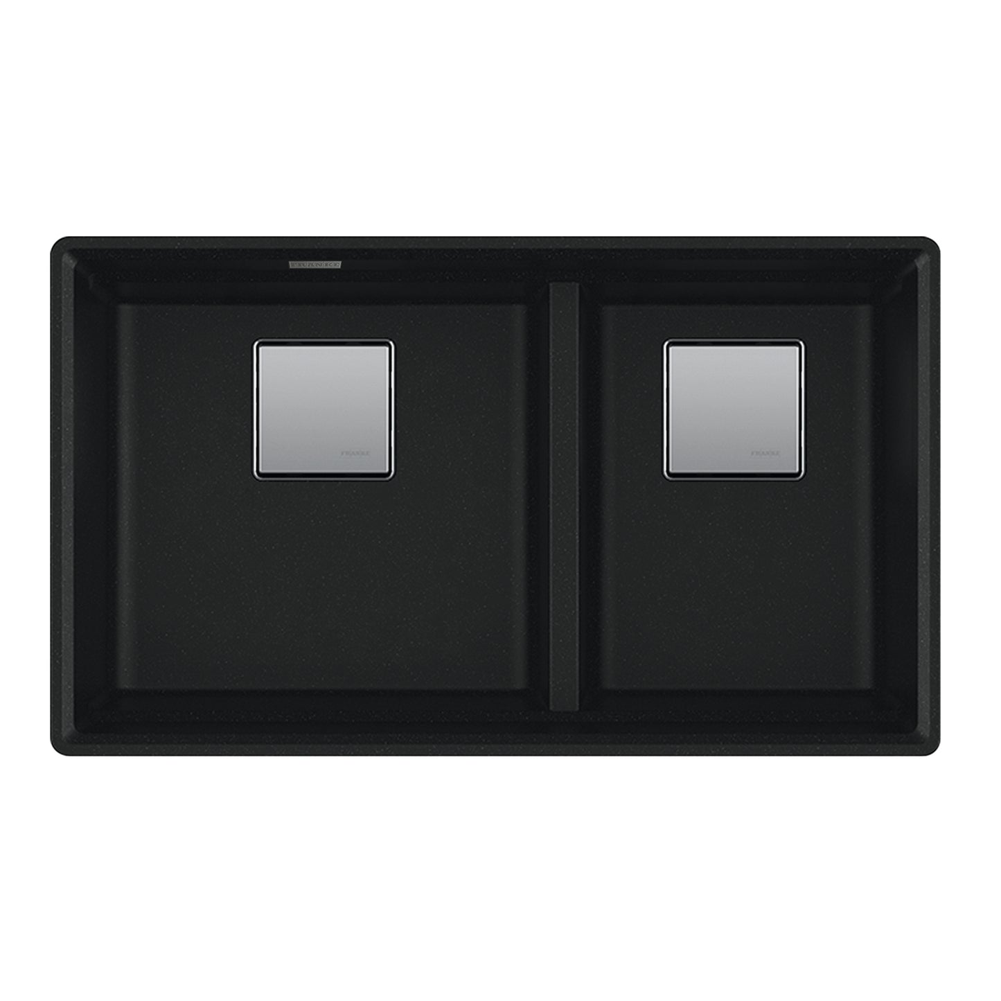 FRANKE PKG160LD-MBK Peak 32.0-in. x 18.8-in. Matte Black Granite Undermount Double Bowl Kitchen Sink - PKG160LD-MBK In Matte Black