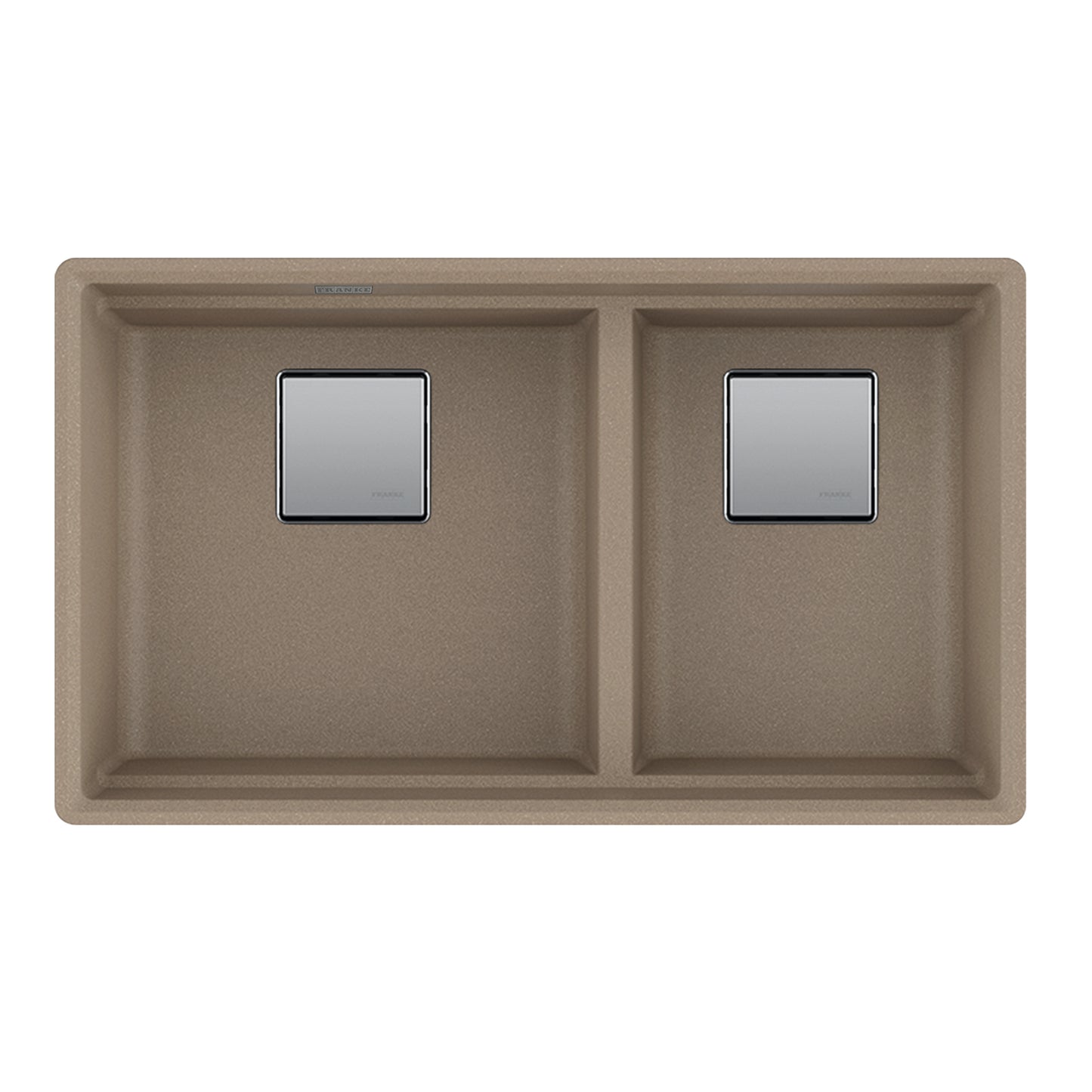 FRANKE PKG160LD-OYS Peak 32.0-in. x 18.8-in. Oyster Granite Undermount Double Bowl Kitchen Sink - PKG160LD-OYS In Oyster