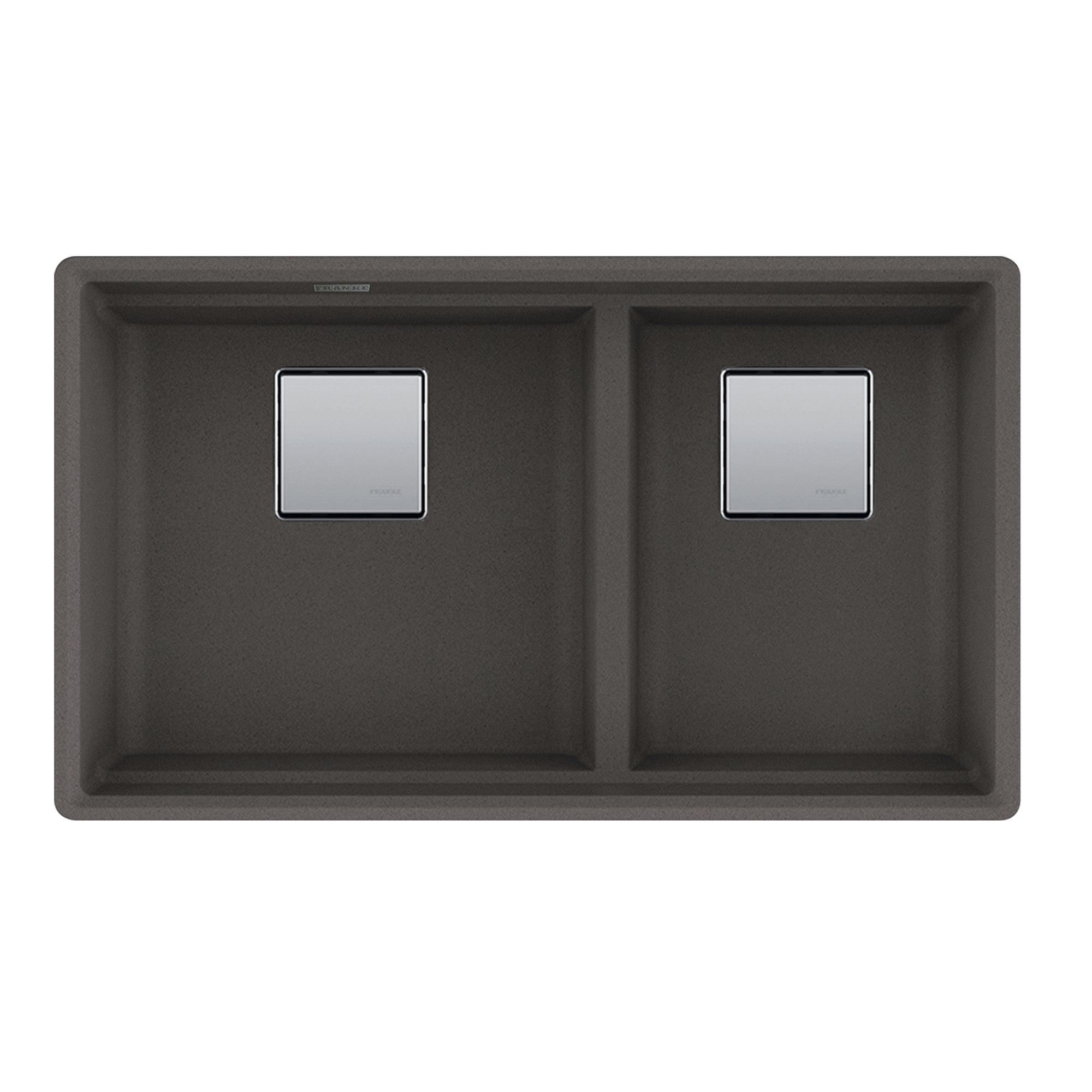 FRANKE PKG160LD-SLG Peak 32.0-in. x 18.8-in. Granite Undermount Double Bowl Kitchen Sink in Slate Grey
