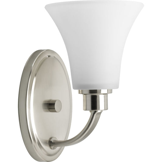 PROGRESS LIGHTING P2000-09 Brushed Nickel Joy Collection One-Light Bath & Vanity