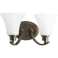 PROGRESS LIGHTING P2001-20W Antique Bronze Joy Collection Two-Light Bath & Vanity