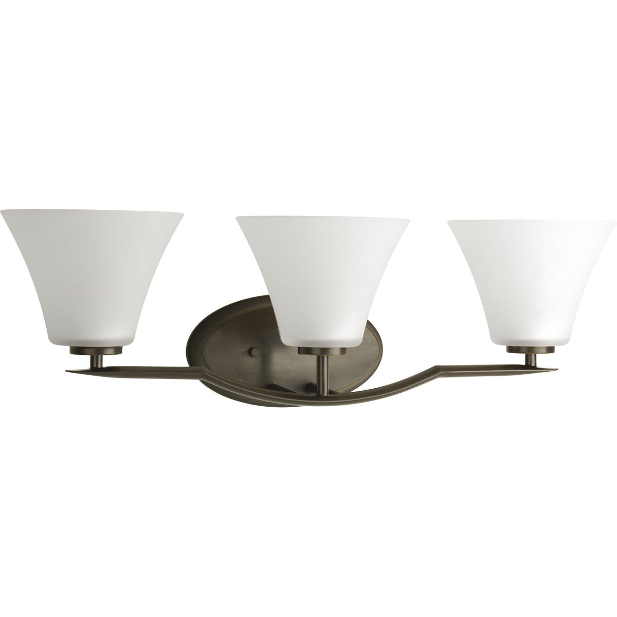 PROGRESS LIGHTING P2006-20W Antique Bronze Bravo Collection Three-Light Bath & Vanity