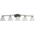 PROGRESS LIGHTING P2016-20W Antique Bronze Bravo Collection Five-Light Bath & Vanity
