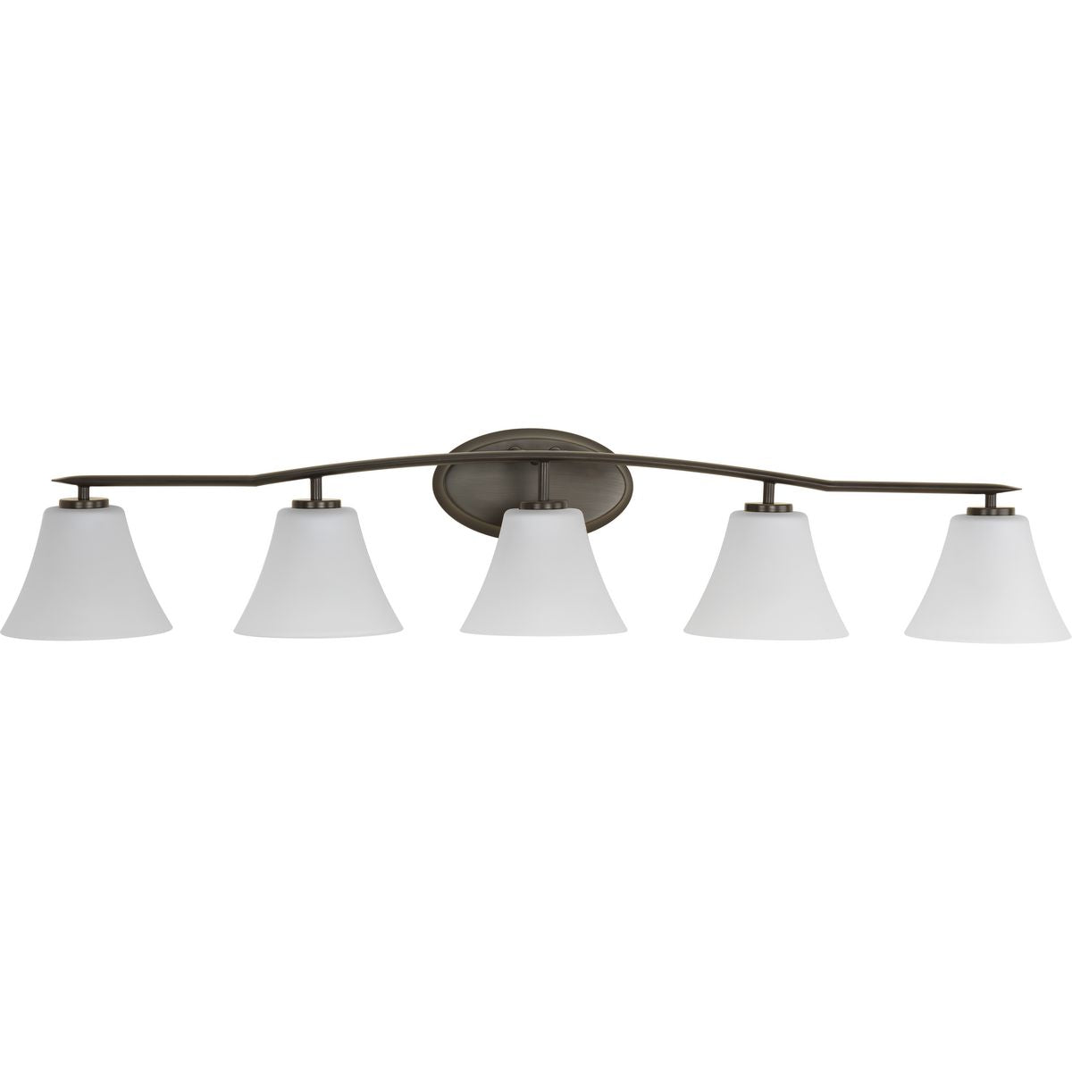 PROGRESS LIGHTING P2016-20W Antique Bronze Bravo Collection Five-Light Bath & Vanity