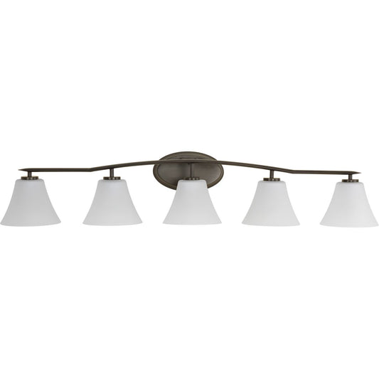 PROGRESS LIGHTING P2016-20W Antique Bronze Bravo Collection Five-Light Bath & Vanity