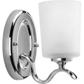 PROGRESS LIGHTING P2018-15 Polished Chrome Inspire Collection One-Light Polished Chrome Etched Glass Traditional Bath Vanity Light