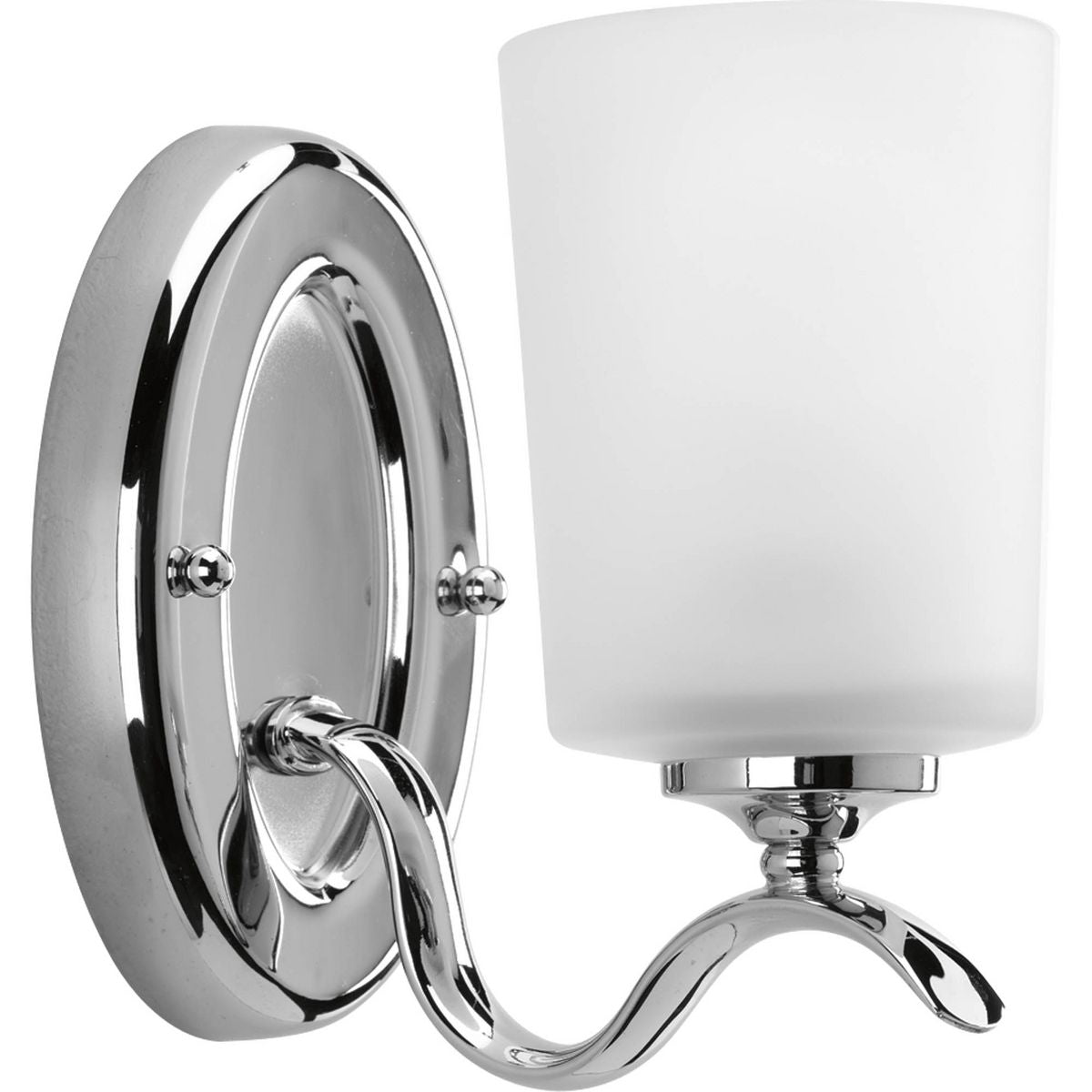 PROGRESS LIGHTING P2018-15 Polished Chrome Inspire Collection One-Light Polished Chrome Etched Glass Traditional Bath Vanity Light