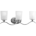 PROGRESS LIGHTING P2020-15 Polished Chrome Inspire Collection Three-Light Polished Chrome Etched Glass Traditional Bath Vanity Light