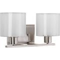 PROGRESS LIGHTING P2078-09 Brushed Nickel Invite Collection Two-Light Bath & Vanity
