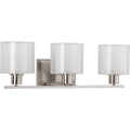 PROGRESS LIGHTING P2079-09 Brushed Nickel Invite Collection Three-Light Bath & Vanity