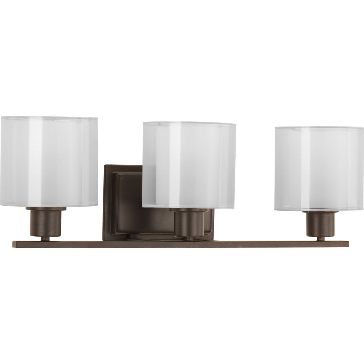 PROGRESS LIGHTING P2079-20 Antique Bronze Invite Collection Three-Light Bath & Vanity