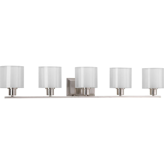 PROGRESS LIGHTING P2081-09 Brushed Nickel Invite Collection Five-Light Bath & Vanity