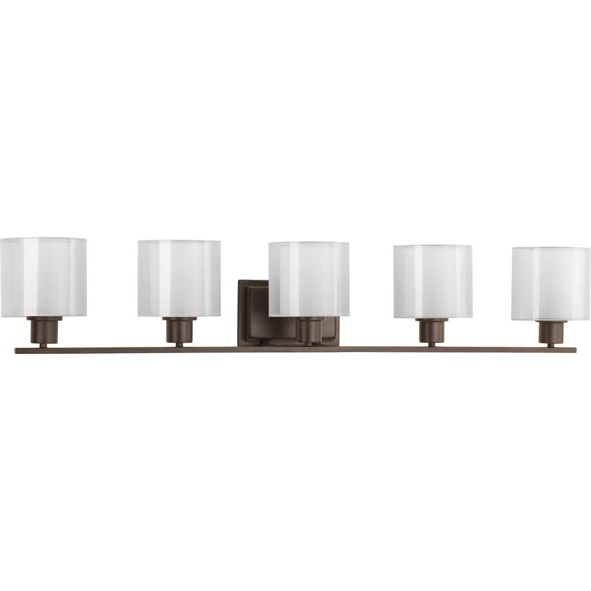PROGRESS LIGHTING P2081-20 Antique Bronze Invite Collection Five-Light Bath & Vanity