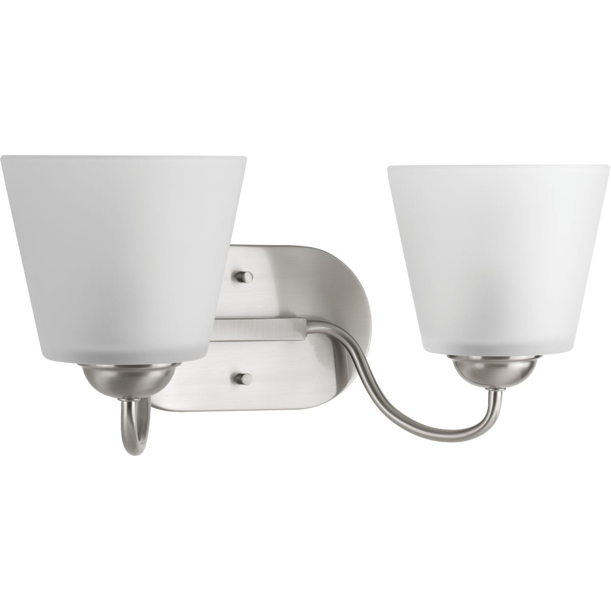 PROGRESS LIGHTING P2128-09 Brushed Nickel Arden Collection Two-Light Bath & Vanity