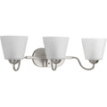 PROGRESS LIGHTING P2129-09 Brushed Nickel Arden Collection Three-Light Bath & Vanity