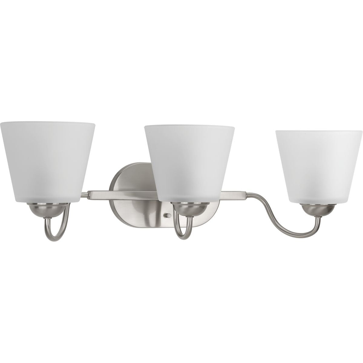 PROGRESS LIGHTING P2129-09 Brushed Nickel Arden Collection Three-Light Bath & Vanity