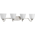 PROGRESS LIGHTING P2130-09 Brushed Nickel Arden Collection Four-Light Bath & Vanity
