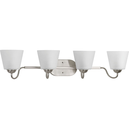 PROGRESS LIGHTING P2130-09 Brushed Nickel Arden Collection Four-Light Bath & Vanity