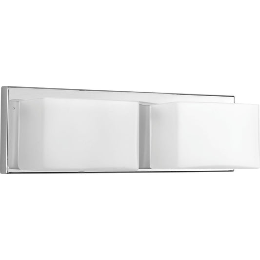 PROGRESS LIGHTING P2143-1530K9 Polished Chrome Ace LED Collection Two-Light Polished Chrome Etched Glass Modern LED Bath Vanity Light
