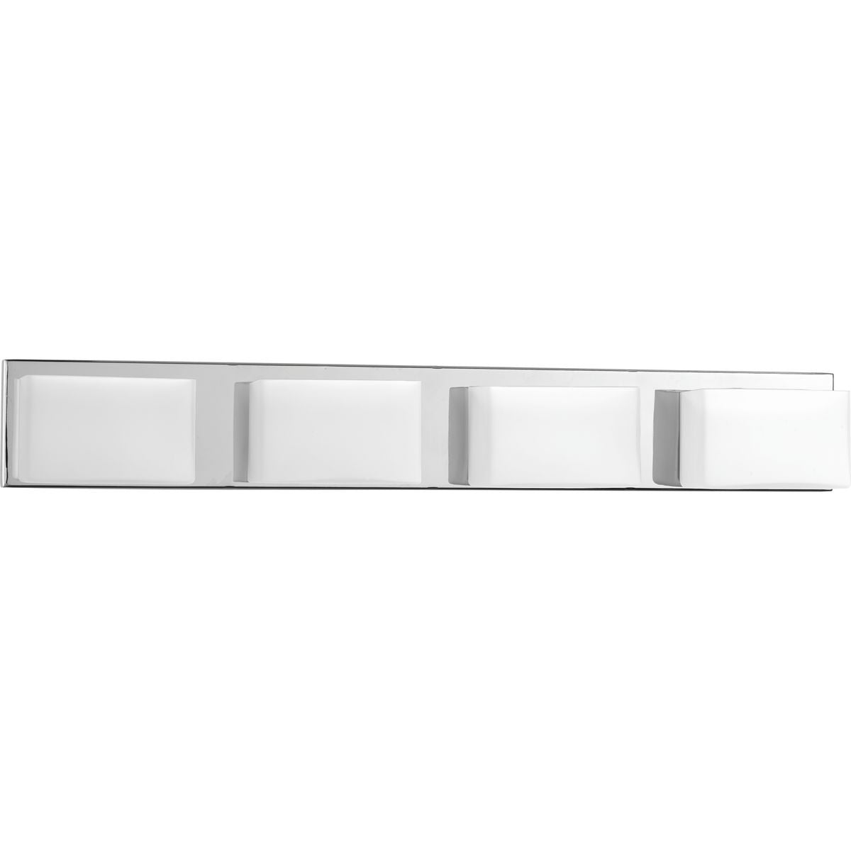 PROGRESS LIGHTING P2145-1530K9 Polished Chrome Ace LED Collection Four-Light Polished Chrome Etched Glass Modern LED Bath Vanity Light