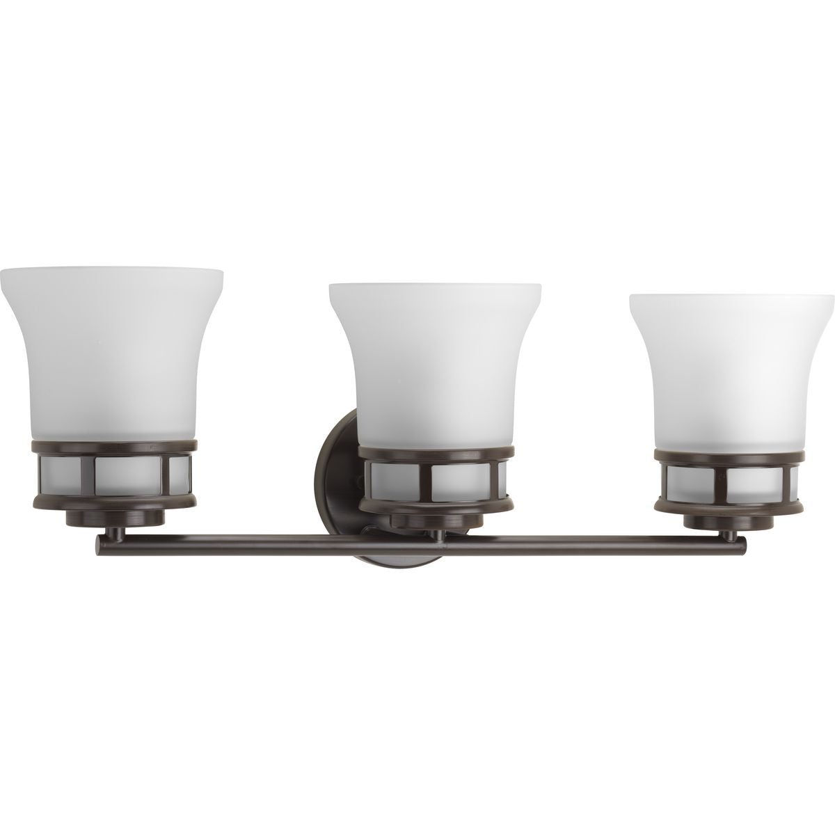 PROGRESS LIGHTING P2148-20 Antique Bronze Cascadia Collection Three-Light Bath & Vanity