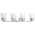 PROGRESS LIGHTING P2149-15 Polished Chrome Cascadia Collection Four-Light Bath & Vanity