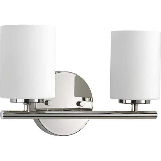 PROGRESS LIGHTING P2158-104 Polished Nickel Replay Collection Two-Light Bath & Vanity