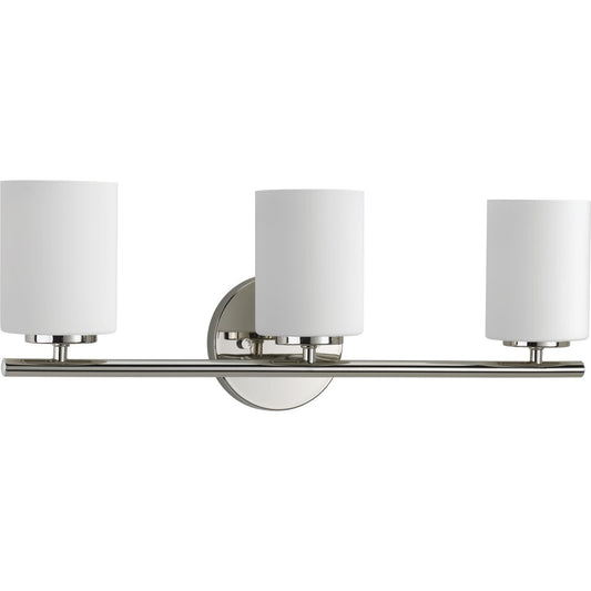 PROGRESS LIGHTING P2159-104 Polished Nickel Replay Collection Three-Light Bath & Vanity