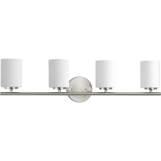PROGRESS LIGHTING P2160-09 Brushed Nickel Replay Collection Four-Light Bath & Vanity