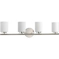 PROGRESS LIGHTING P2160-104 Polished Nickel Replay Collection Four-Light Bath & Vanity
