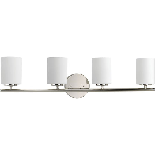 PROGRESS LIGHTING P2160-104 Polished Nickel Replay Collection Four-Light Bath & Vanity