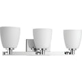 PROGRESS LIGHTING P2167-15 Polished Chrome Fleet Collection Three-Light Bath & Vanity
