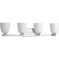 PROGRESS LIGHTING P2168-15 Polished Chrome Fleet Collection Four-Light Bath & Vanity
