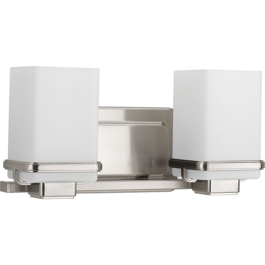 PROGRESS LIGHTING P2194-09 Brushed Nickel Metric Collection Two-Light Bath & Vanity