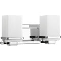 PROGRESS LIGHTING P2194-15 Polished Chrome Metric Collection Two-Light Bath & Vanity