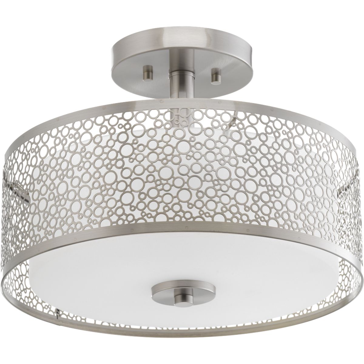 PROGRESS LIGHTING P2320-0930K9 Brushed Nickel Mingle LED Collection 14" Semi-Flush Mount
