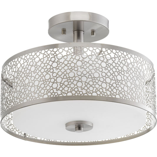 PROGRESS LIGHTING P2320-0930K9 Brushed Nickel Mingle LED Collection 14" Semi-Flush Mount