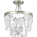 PROGRESS LIGHTING P2325-134 Silver Ridge Glimmer Collection Three-Light 15-1/2" Semi-Flush Convertible