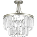 PROGRESS LIGHTING P2326-134 Silver Ridge Glimmer Collection Three-Light 19" Semi-Flush Convertible