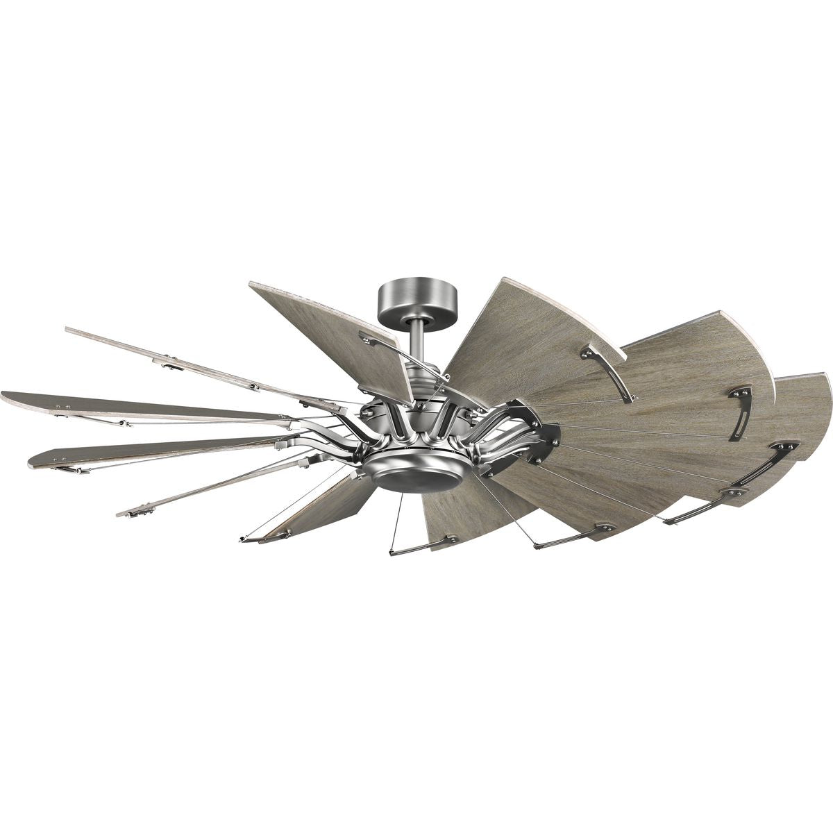 PROGRESS LIGHTING P250000-081 Antique Nickel Springer Collection 60" Twelve-Blade 60" Ceiling Fan