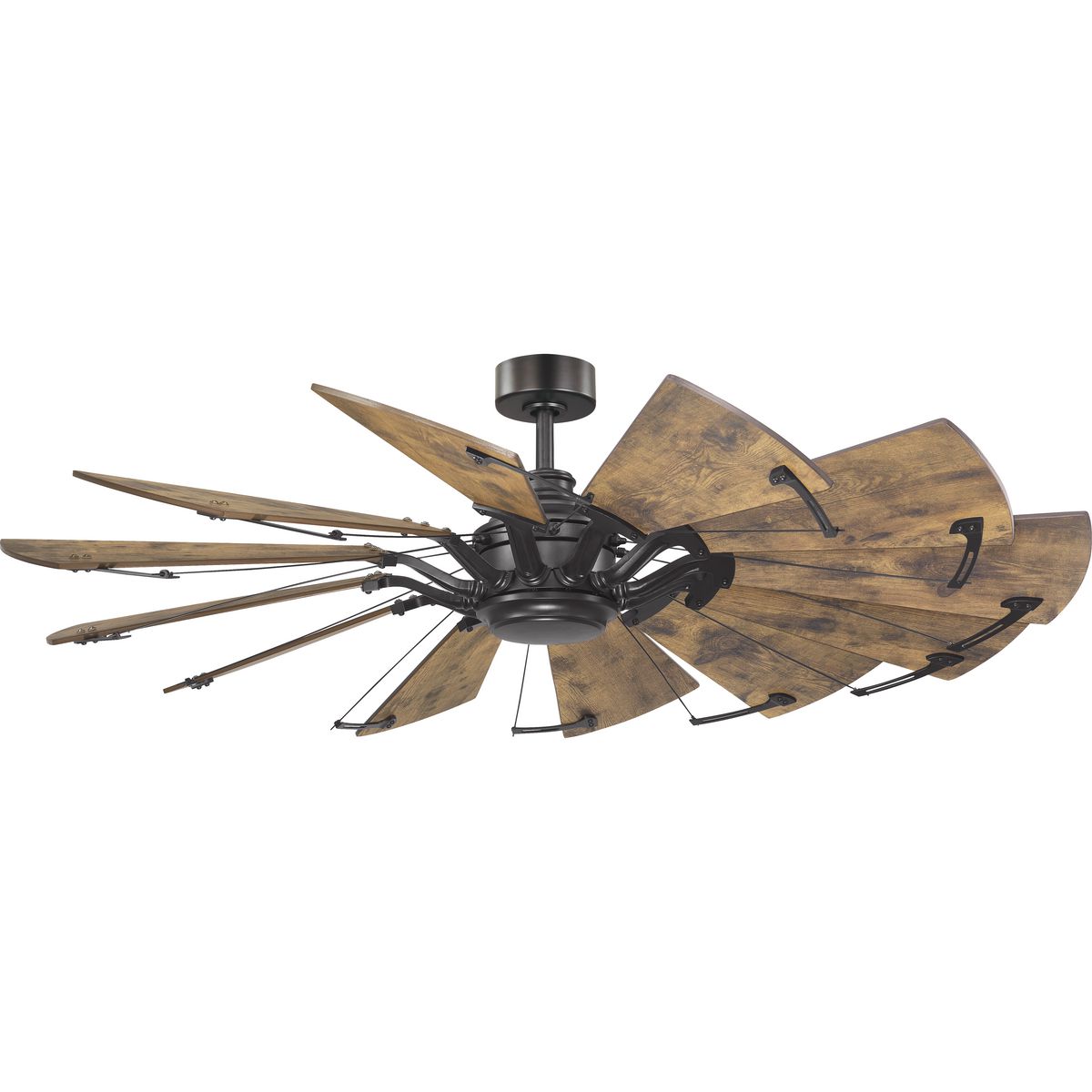 PROGRESS LIGHTING P250000-129 Architectural Bronze Springer Collection 60" Twelve-Blade 60" Ceiling Fan