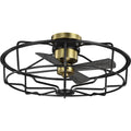 PROGRESS LIGHTING P250006-031 Black Loring Collection 33" Four-Blade Black Ceiling Fan