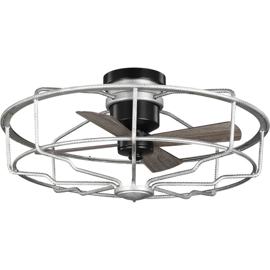 PROGRESS LIGHTING P250006-141 Galvanized Finish Loring Collection 33" Four-Blade Galvanized Ceiling Fan