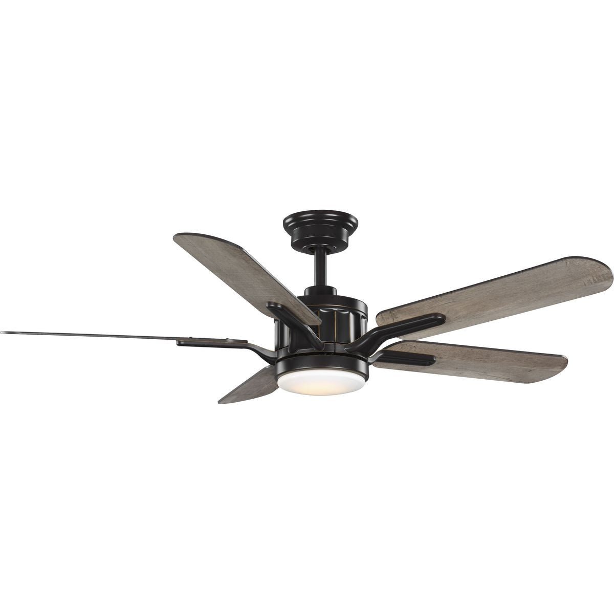 PROGRESS LIGHTING P250007-108-30 Oil Rubbed Bronze Claret Collection 5-Blade Reversible Antique Wood/Chestnut 54-Inch AC Motor LED Transitional Ceiling Fan