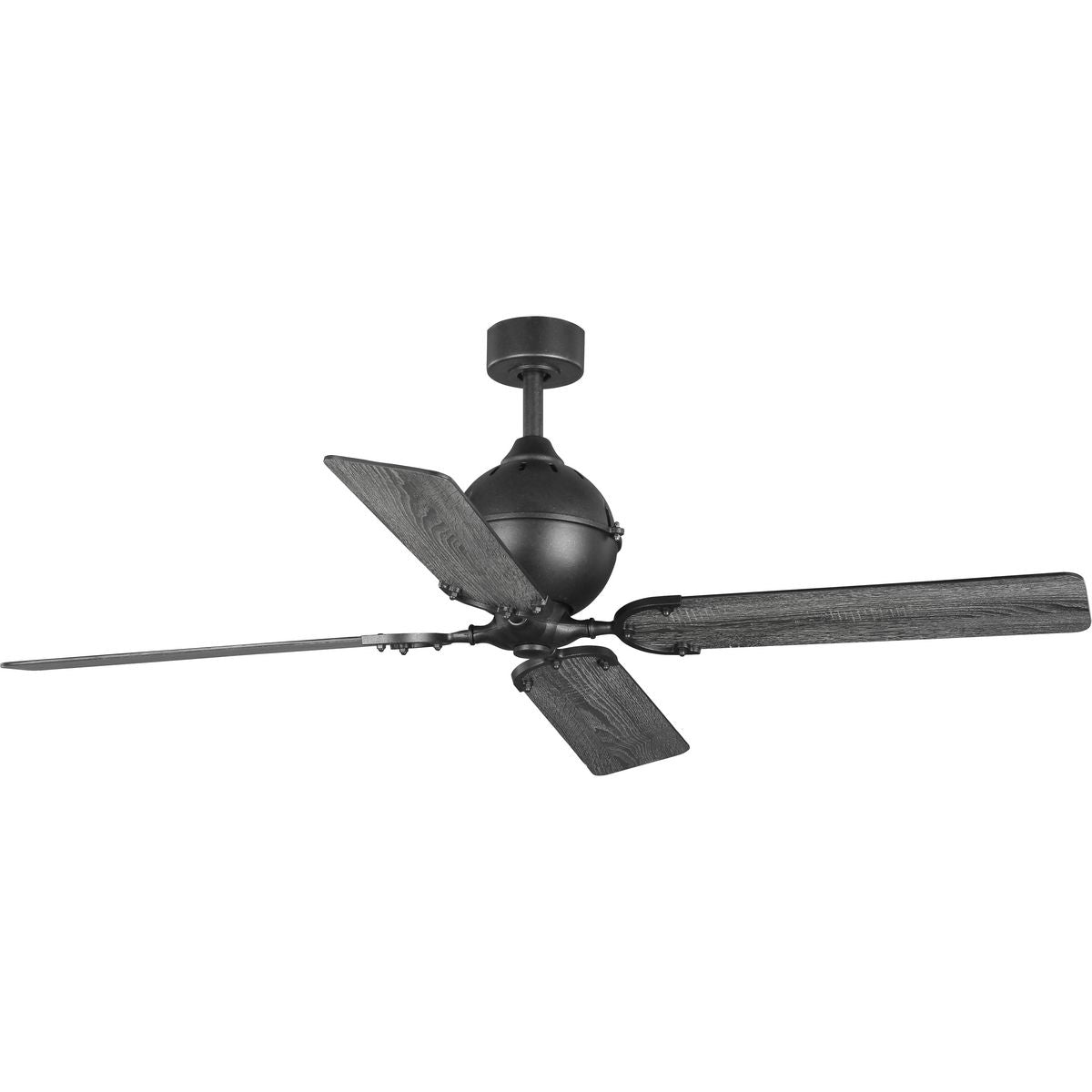 PROGRESS LIGHTING P250010-080 Forged Black Royer Collection 56" Four-Blade Forged Black Ceiling Fan